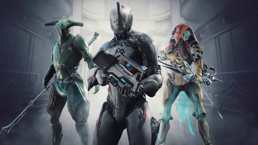 Best Warframes for beginners squad preparing for mission in Warframe universe.