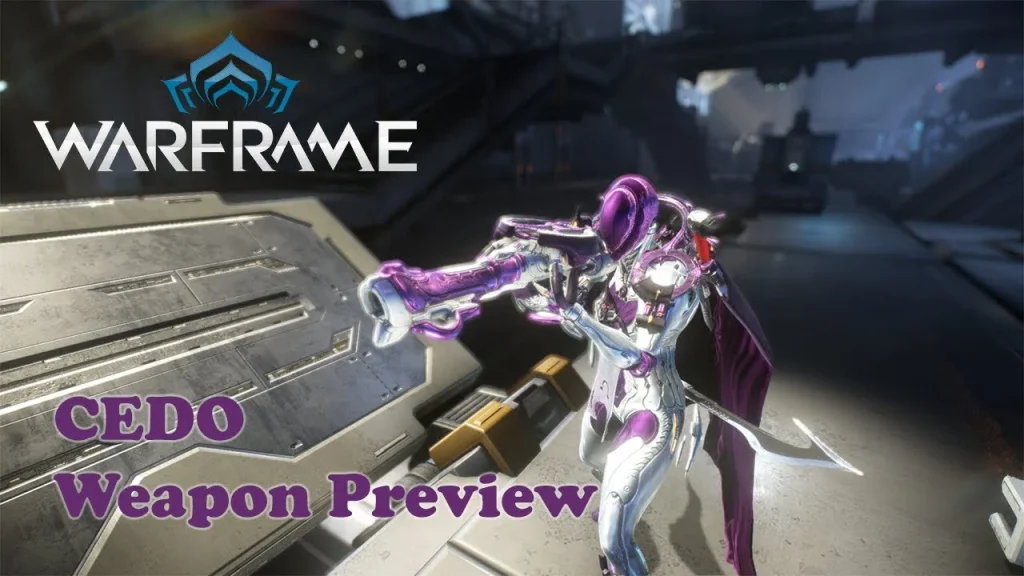 Cedo shotgun glaive hybrid weapon in Warframe 2025.