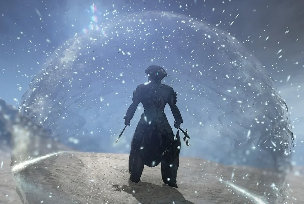 Frost featured in best warframes for beginners deploying Snow Globe for defense.
