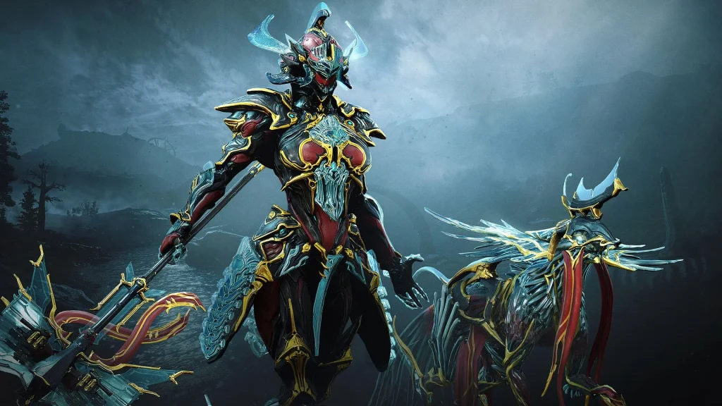 Gara showcased in Warframe tier list creating a glass barrier and shattering enemies.