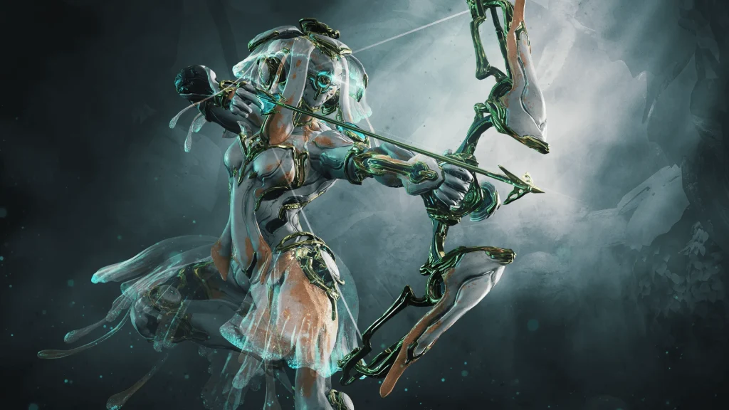 Ivara ranked in Warframe tier list sneaking through Grineer vault using Prowl ability.