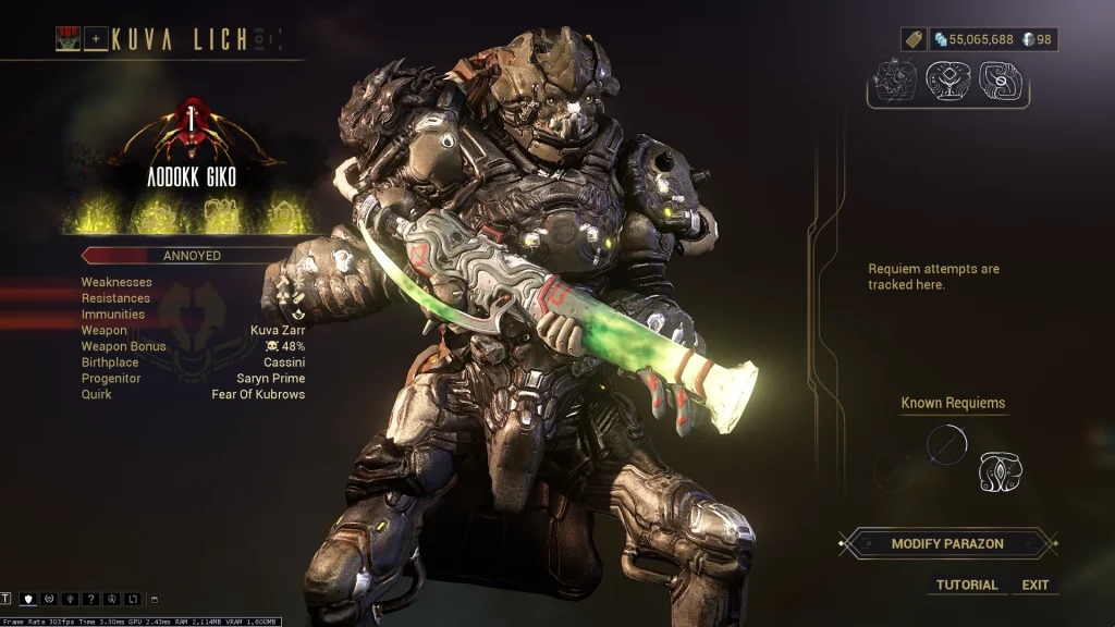 Kuva Zarr firing AoE explosives — top primary weapon in Warframe