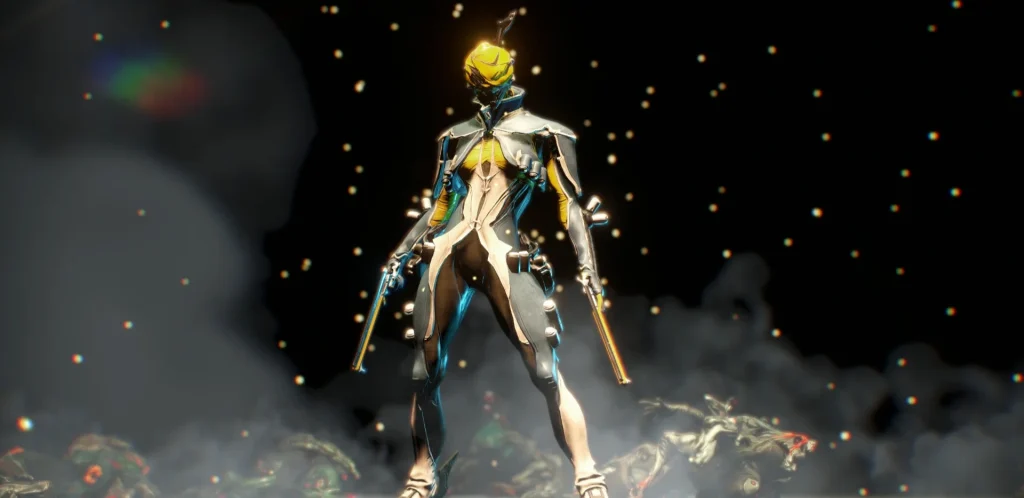 Mesa firing Peacemaker at high-level enemies.