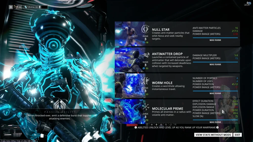 Nova using Molecular Prime to slow enemies during mission.