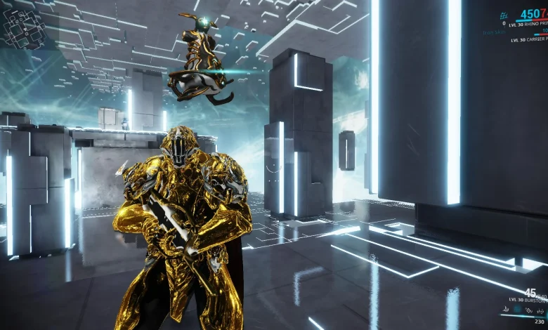 Rhino featured in best warframes for beginners using Iron Skin in Grineer mission.