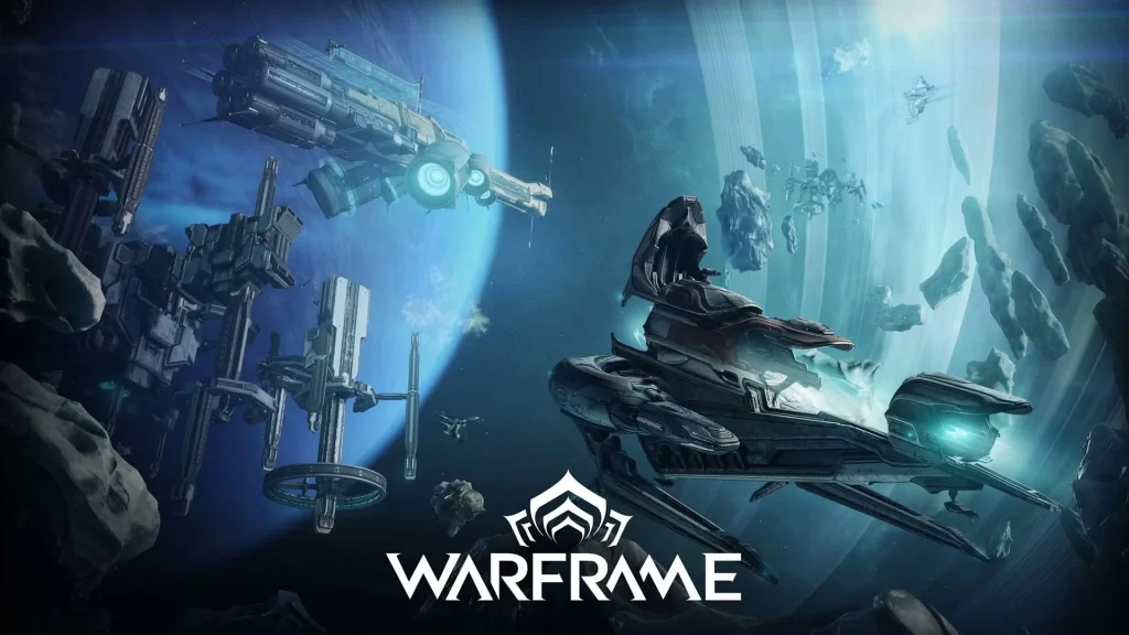 Team of Warframes preparing for Railjack mission.